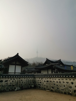 Architecture with the view of Namsan Tower